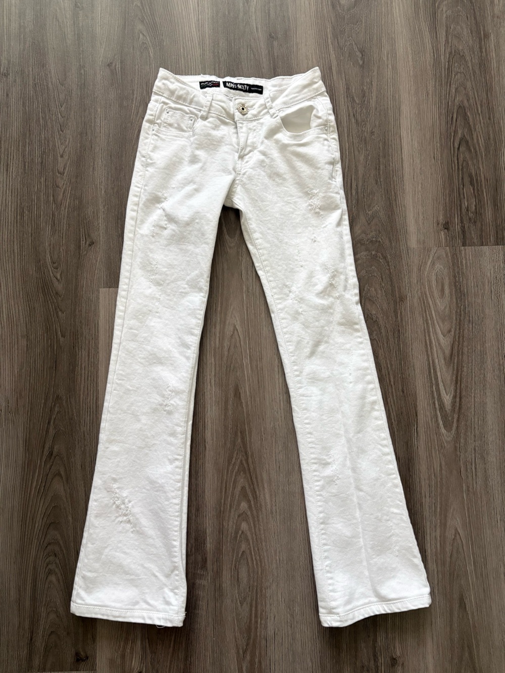 Miss Sixty White Skinny Flare Jeans